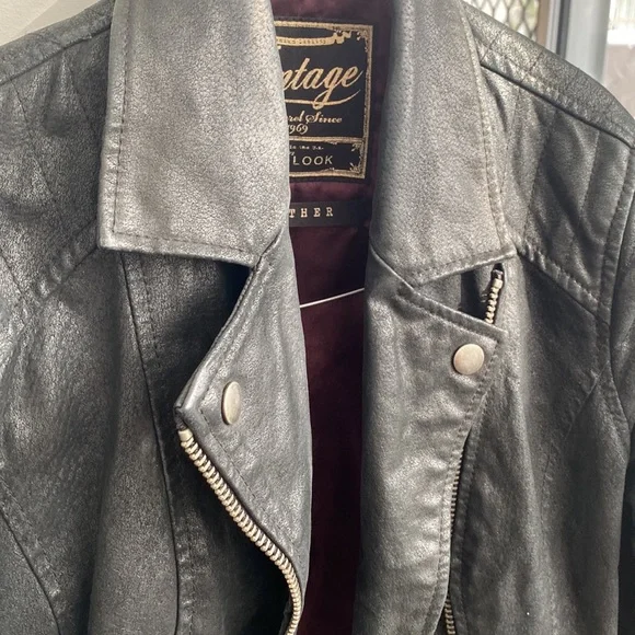 Vintage real leather Jacket, gorgeous fit! Size 10 - Picture 5 of 5